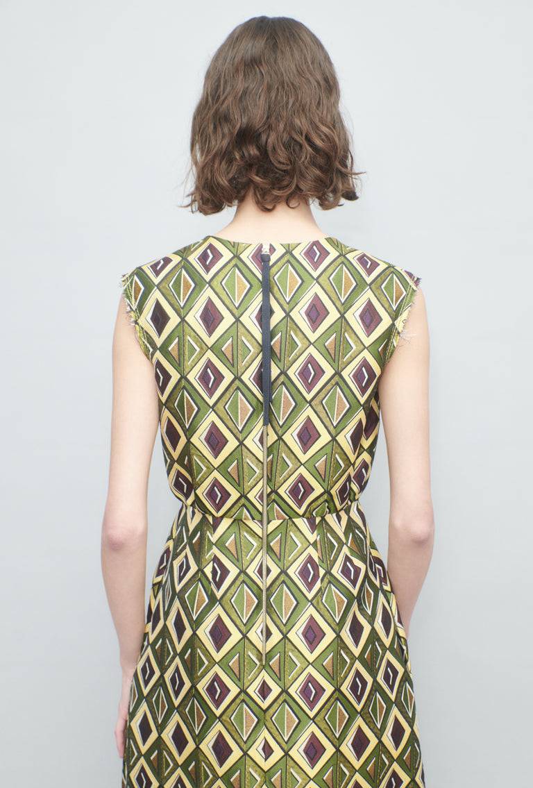 Odeeh Ethno Rhombs Kleid, Moss Blitzverkäufe
