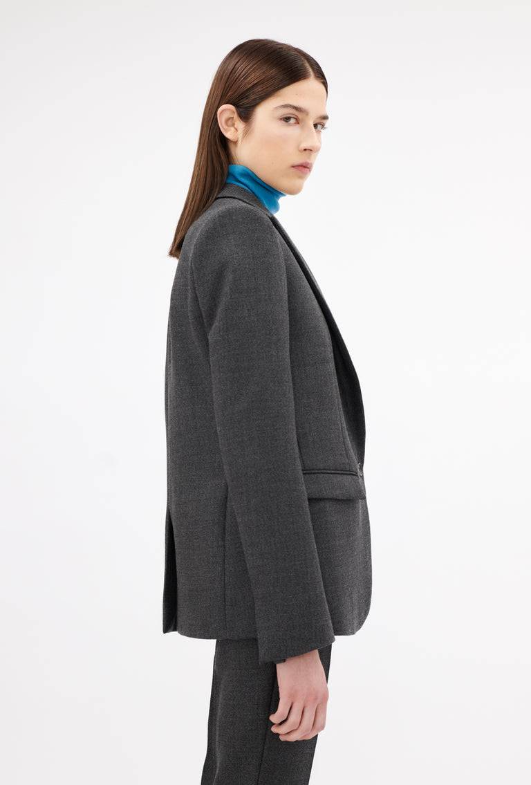Odeeh Savile Row Wool Pique Blazer, Charcoal Angebote