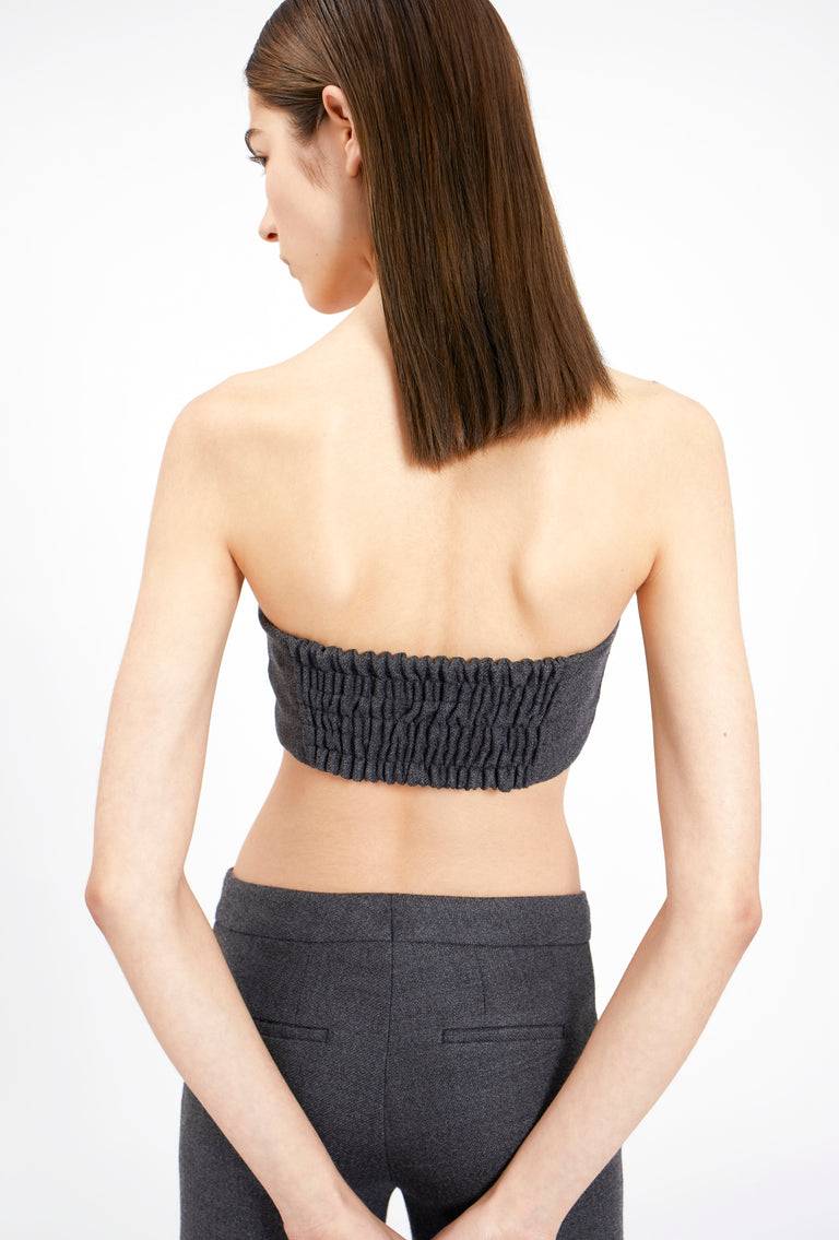 Odeeh Savile Row Wool Pique Top, Charcoal Meist gekauft