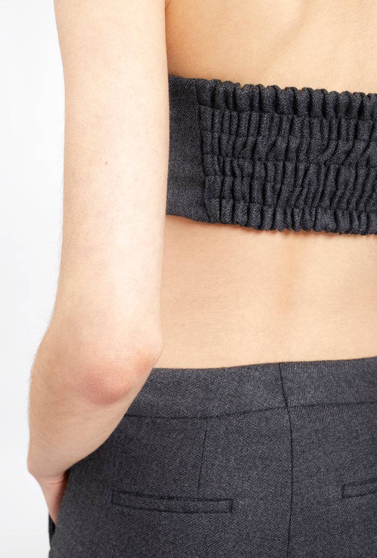 Odeeh Savile Row Wool Pique Top, Charcoal Meist gekauft
