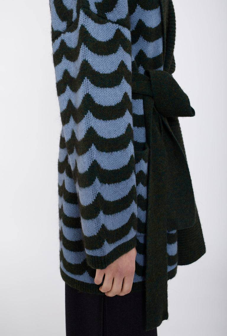 Odeeh Waves Cardigan, Mermaid Green Auslauf