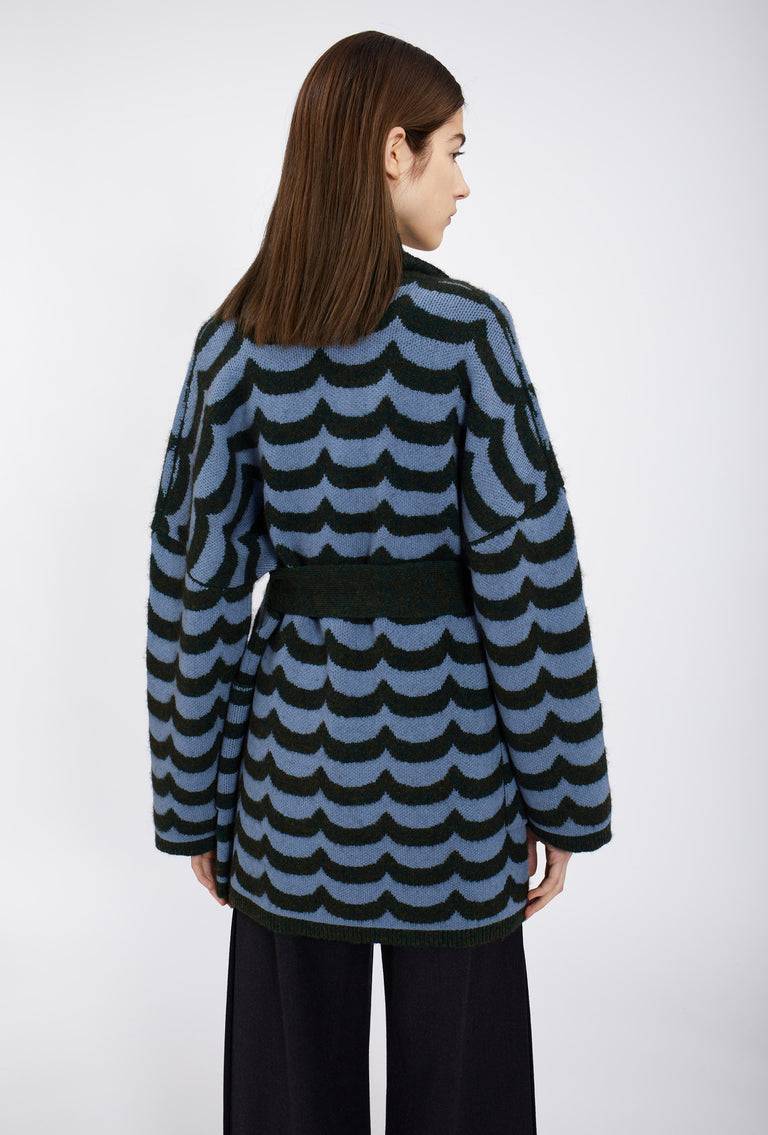 Odeeh Waves Cardigan, Mermaid Green Auslauf