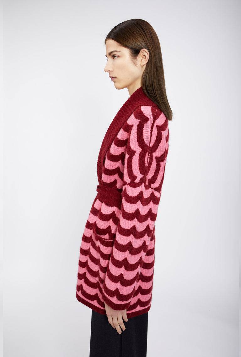 Odeeh Waves Cardigan, Pomegranate Verkauf