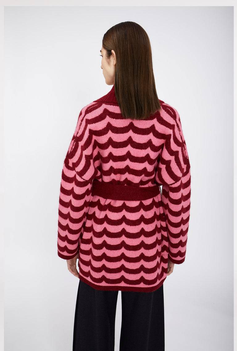 Odeeh Waves Cardigan, Pomegranate Verkauf