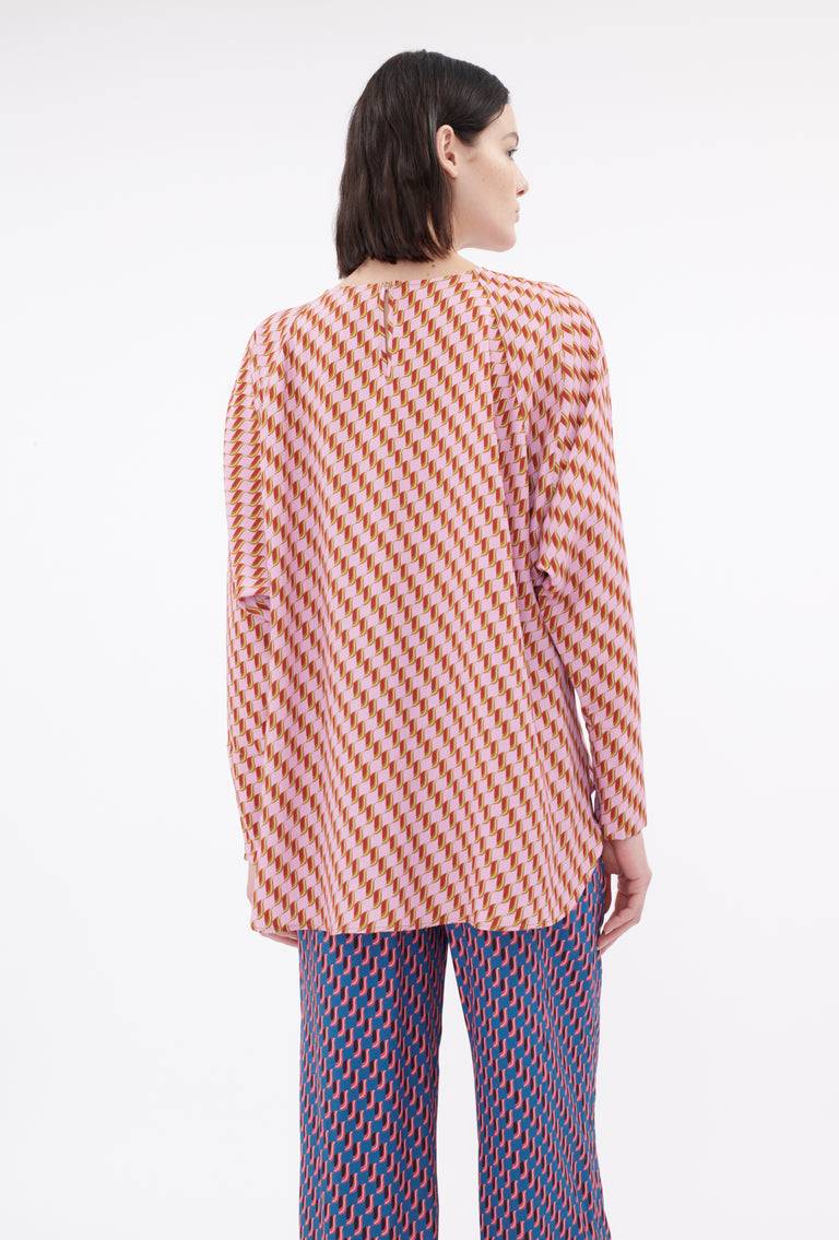 Odeeh Diagonal Waves Bluse, Candy Meist gekauft