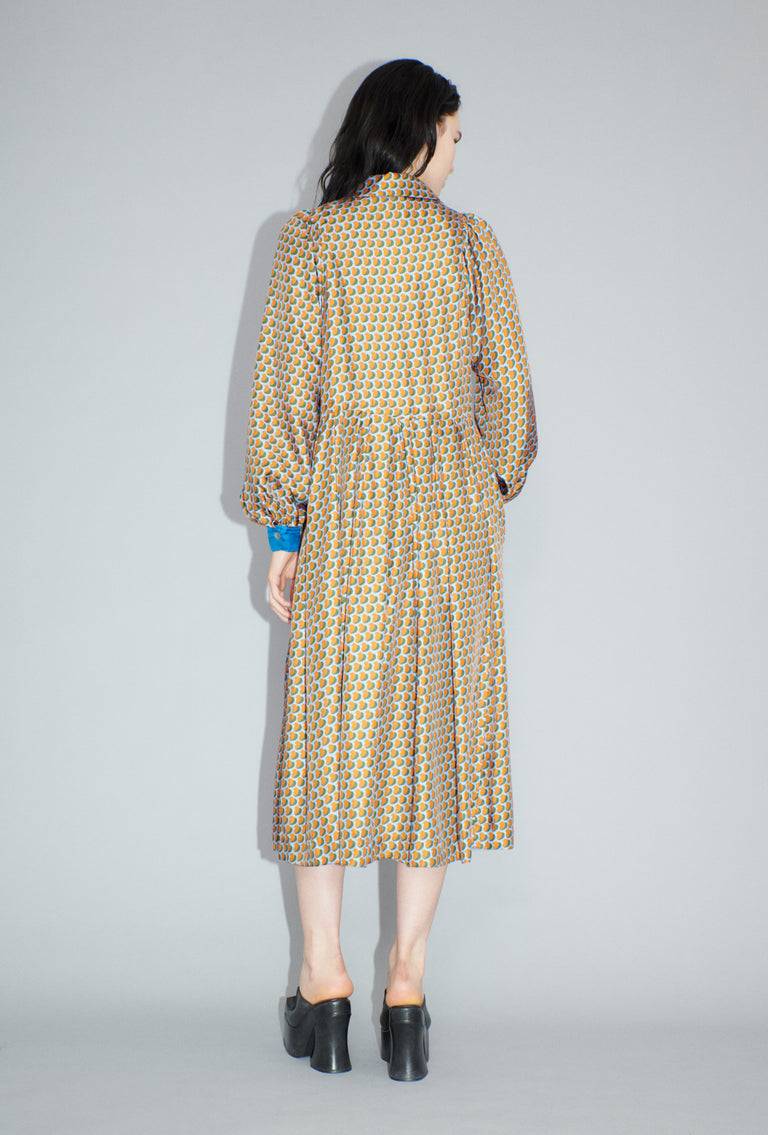 Odeeh Baisers Silk Twill Kleid, Saffran Vatertagsangebot