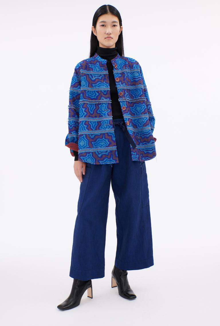 Odeeh Achats, Big Bluse, Light Indigo Schlussverkauf