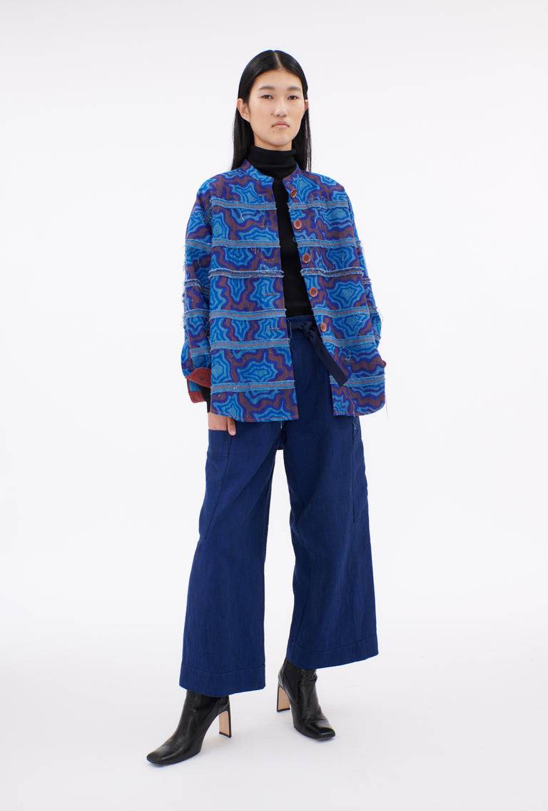 Odeeh Achats, Big Bluse, Light Indigo Schlussverkauf