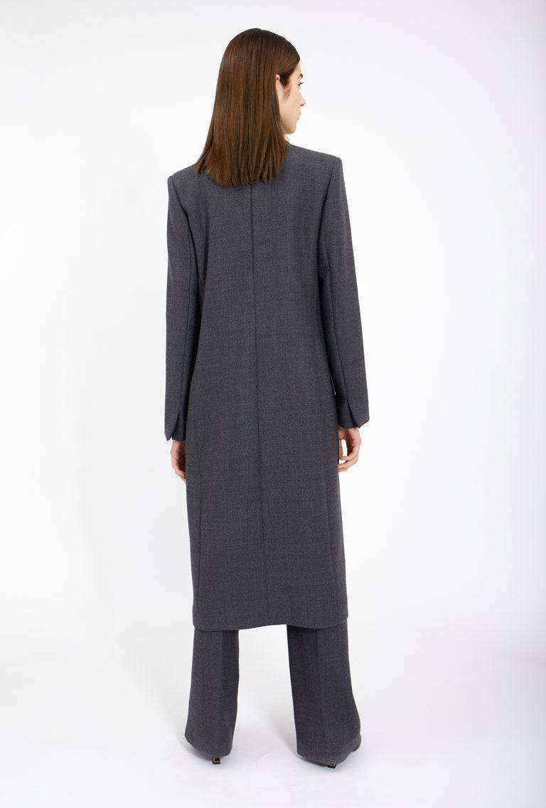 Odeeh Savile Row Wool Pique Mantel, Charcoal Günstiger Verkauf