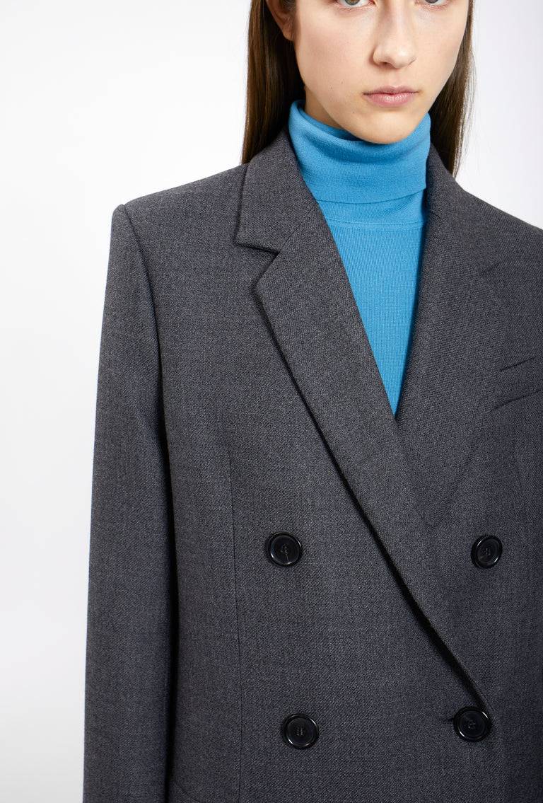 Odeeh Savile Row Wool Pique Mantel, Charcoal Günstiger Verkauf