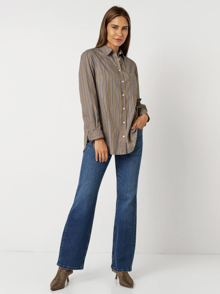 TONI Fashion Style »Alma« taupe/blue Gestreifte Hemdbluse Günstiger Verkauf