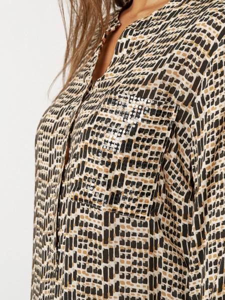 TONI Fashion Style »Bella« multicolour camel Gemusterte Schlupfbluse Blitzverkäufe