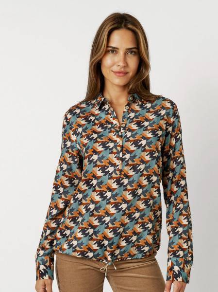 TONI Fashion Style »Bianca« multicolour petrol Bluse mit Hahnentritt Online