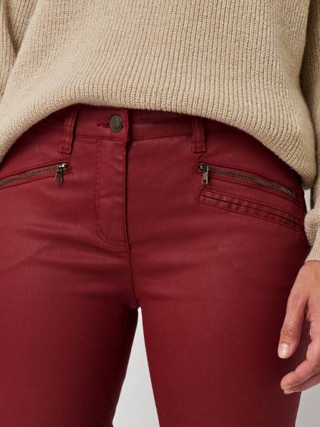TONI Fashion Style »Perfect Shape« dark red Skinny-Fit im Lederlook Fabrikverkauf