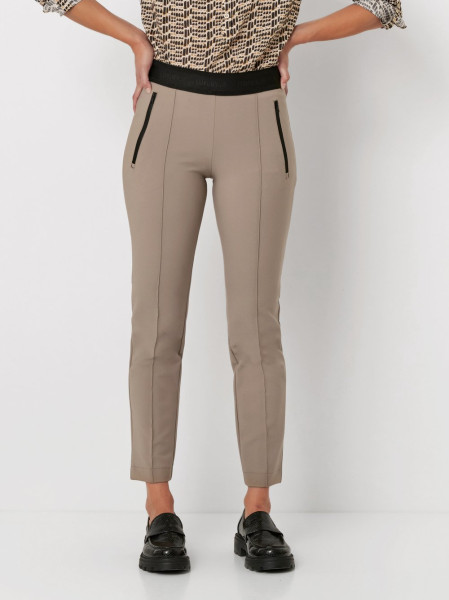 TONI Fashion Style »Jenny« taupe Schmale Businesshose mit Gummizug Meist gekauft