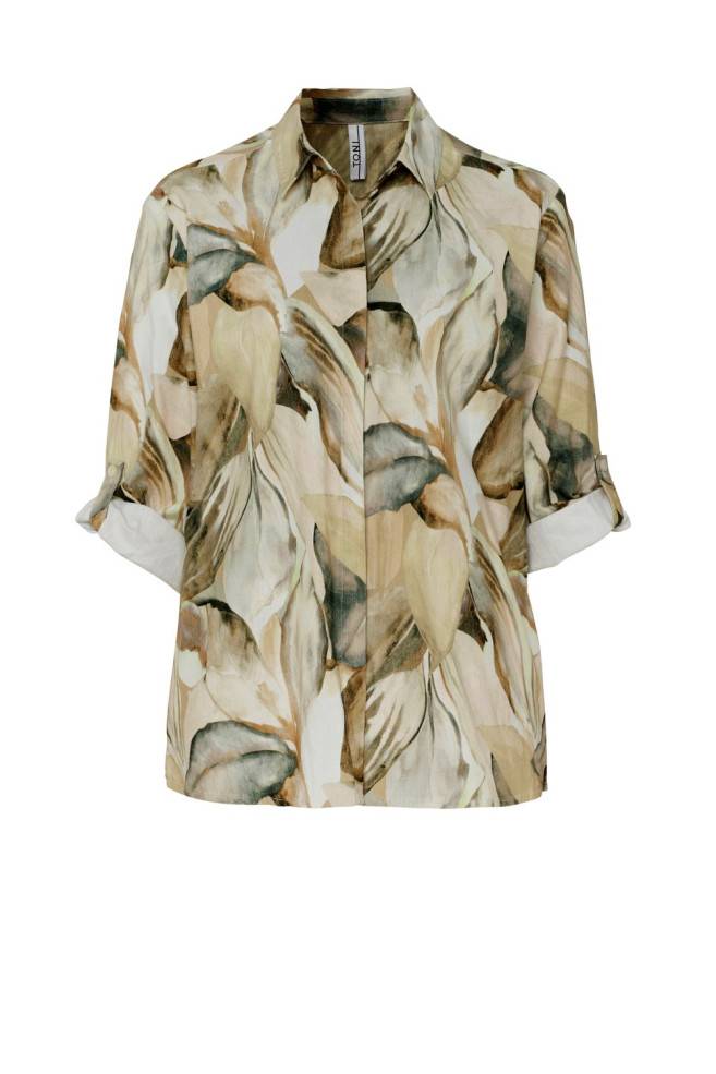 TONI Fashion Style »Clay« multicolour beige Leinenhemd mit Naturdruck Blitzverkäufe