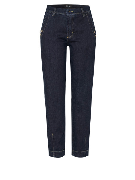 TONI Fashion Style »Liv« dark blue Karottenjeans mit Details Auslauf