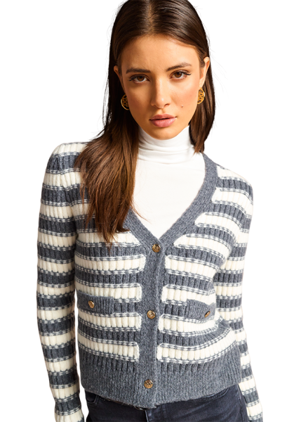 Riani GESTREIFTER CARDIGAN AUS COSY KNIT Angebote