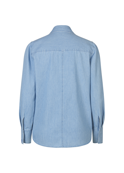 Riani BLUSE AUS LIGHT DENIM Schlussverkauf