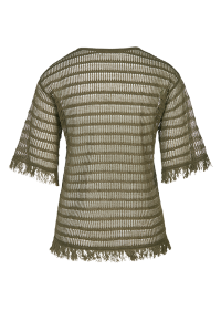 Riani SHIRT AUS LINEN MIX MIT FRANSEN Begrenztes Angebot