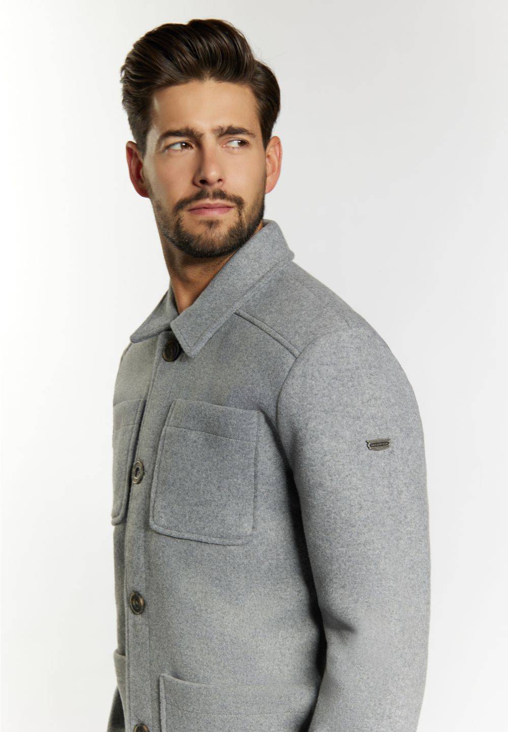 Schmuddelwedda DreiMaster Vintage Übergangsjacke aus Wollgemisch Verkauf