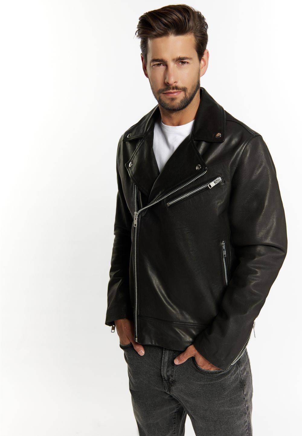Schmuddelwedda DreiMaster Vintage Bikerjacke aus Leder