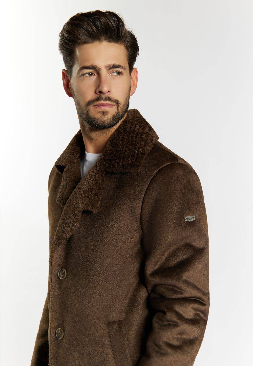 Schmuddelwedda DreiMaster Vintage Übergangsjacke aus Fellimitat im Angebot