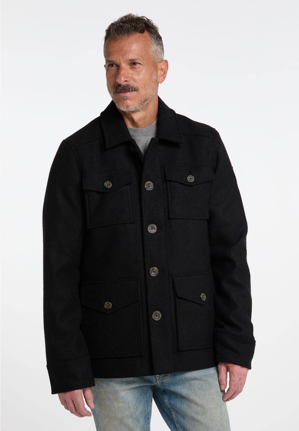 Schmuddelwedda DreiMaster Vintage Übergangsjacke aus Wollgemisch