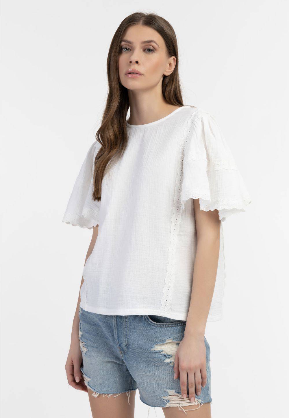 Schmuddelwedda DreiMaster Vintage Blusenshirt mit Spitze