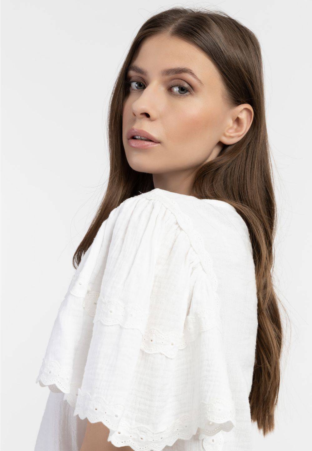 Schmuddelwedda DreiMaster Vintage Blusenshirt mit Spitze Auslauf