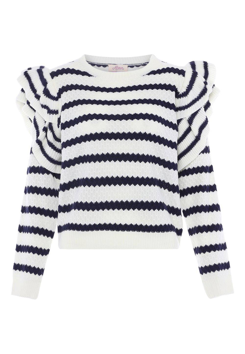 Schmuddelwedda Dreimaster Vintage Pullover mit Rüsche Fabrikverkauf