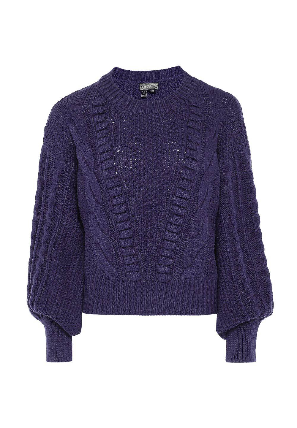 Schmuddelwedda Dreimaster Vintage Pullover mit Zopfstrick Online Shopping