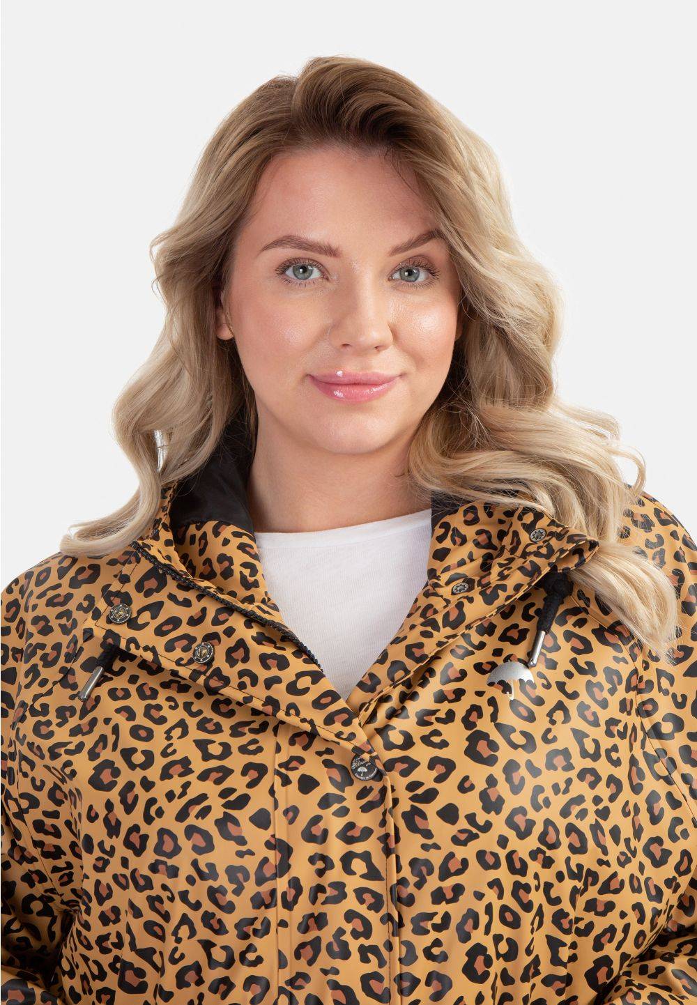 Schmuddelwedda Schmuddelwedda Plus Size Regenmantel mit Leoprint Lagerräumung