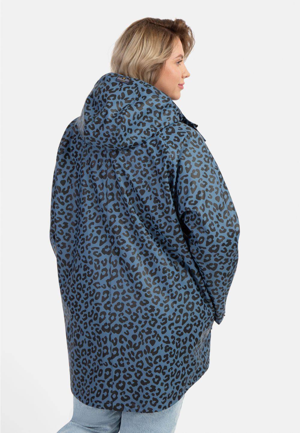 Schmuddelwedda Schmuddelwedda Plus Size Regenmantel mit Leoprint Heißer Verkauf
