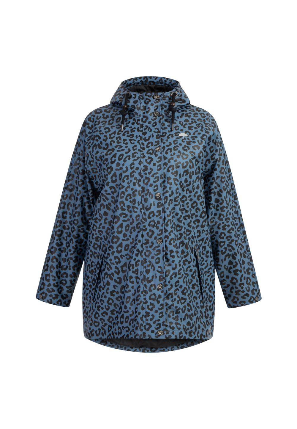 Schmuddelwedda Schmuddelwedda Plus Size Regenmantel mit Leoprint Heißer Verkauf