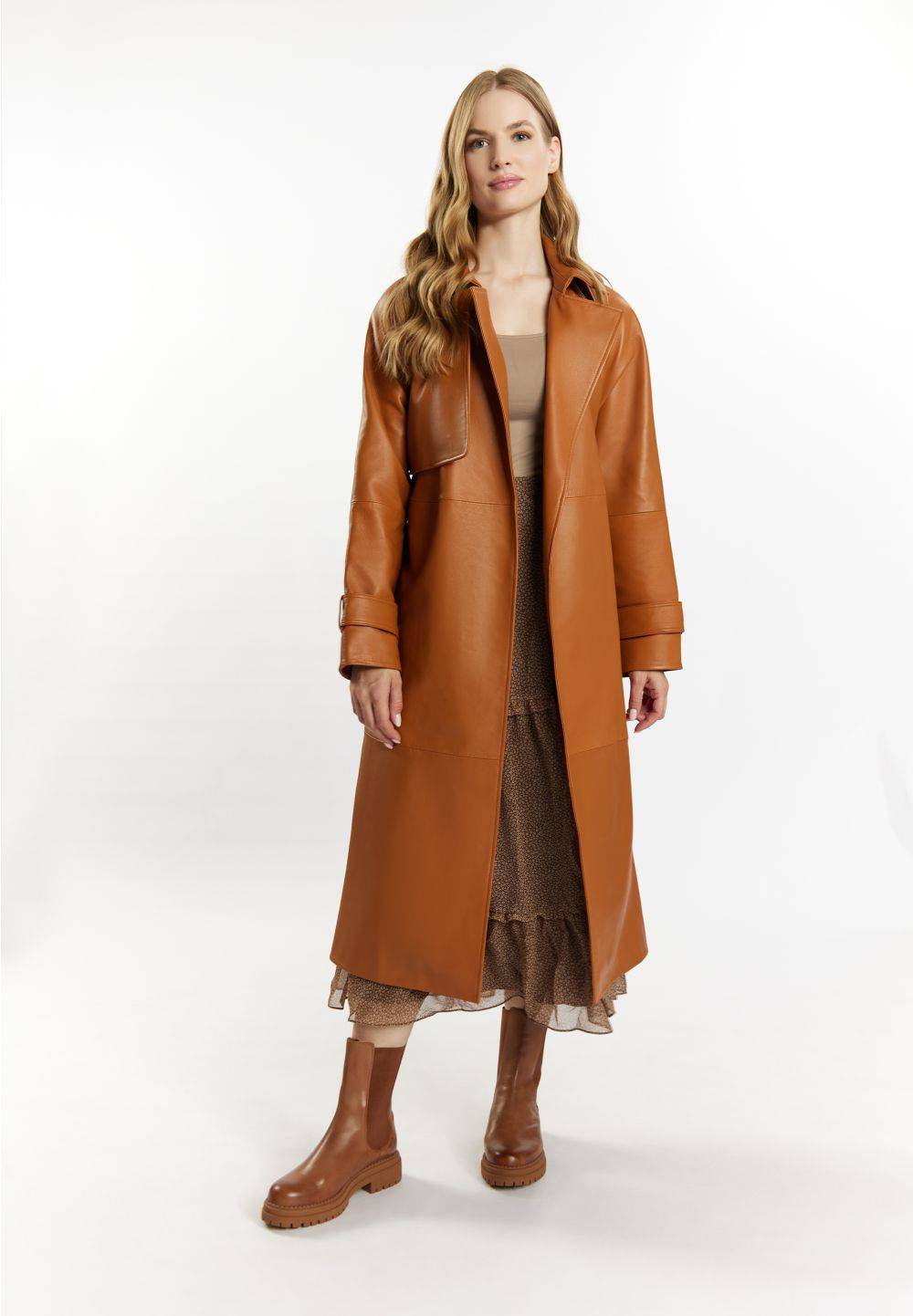 Schmuddelwedda DreiMaster Vintage Trenchcoat aus Leder Flash Sale