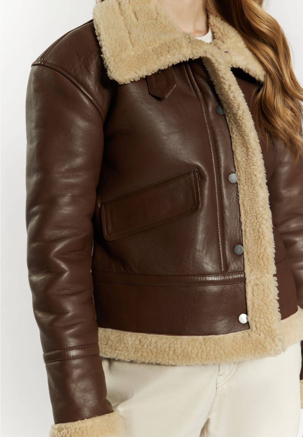 Schmuddelwedda DreiMaster Vintage Lederjacke aus Shearling Letzte 2 Tage