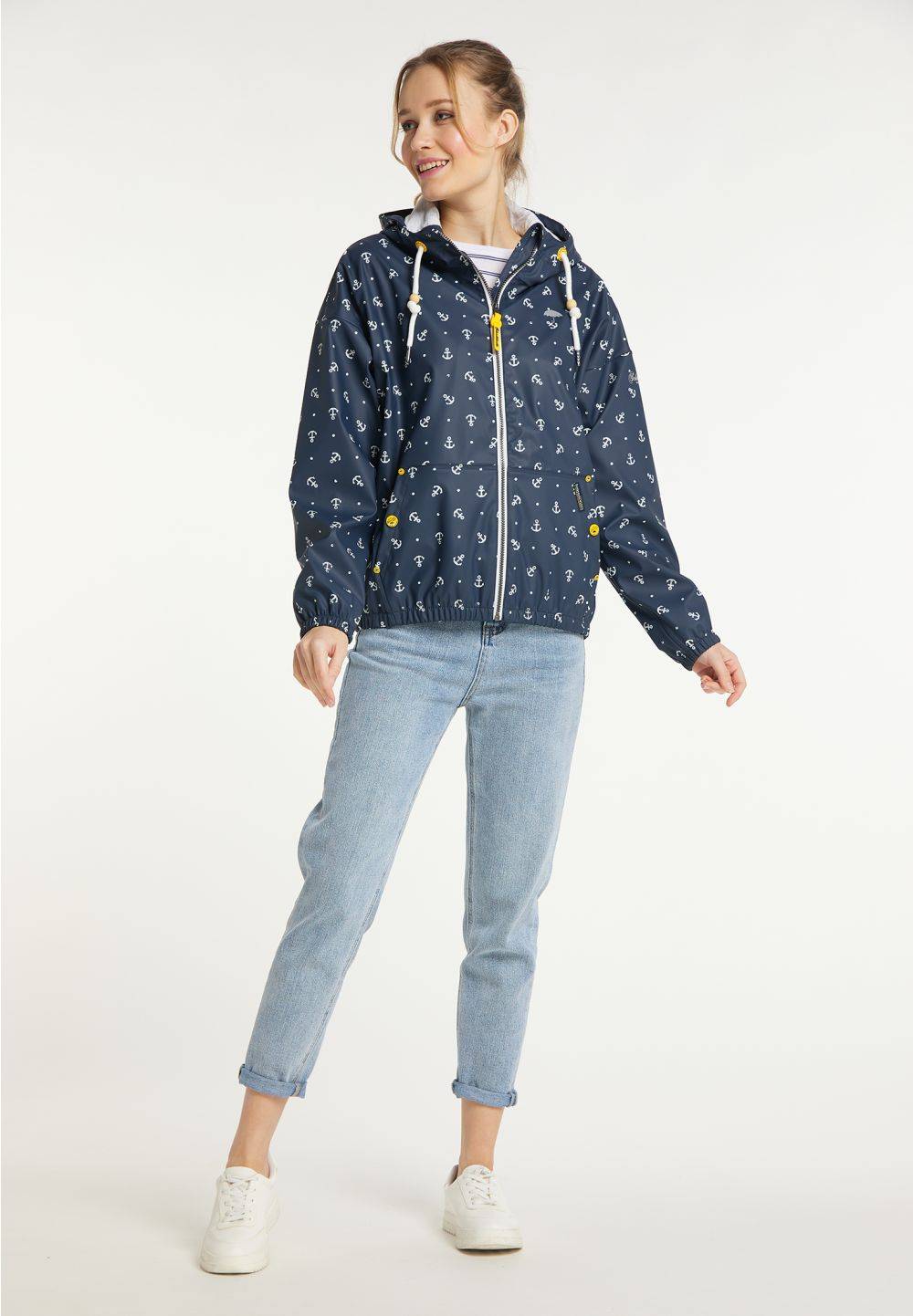 Schmuddelwedda Schmuddelwedda Regenjacke mit Anker-Print Black Friday