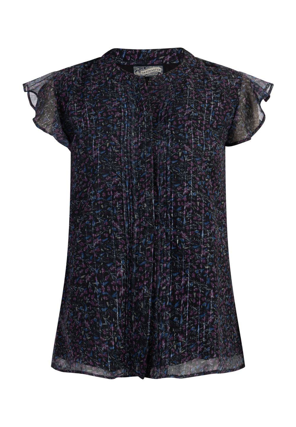 Schmuddelwedda DreiMaster Vintage Blusenshirt mit Rüschenärmeln Discount Store für neue Produkte