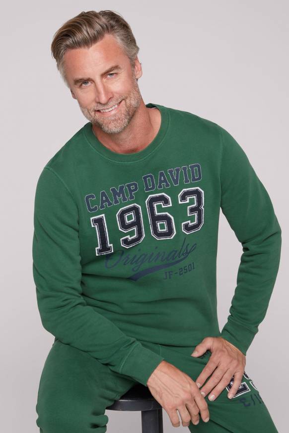 ﻿Soccx Sweatshirt mit Artwork im Retro-Style raw green