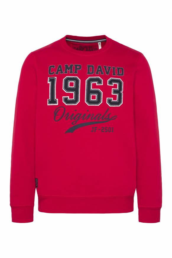 Soccx Sweatshirt mit Artwork im Retro-Style royal red Günstiger Verkauf