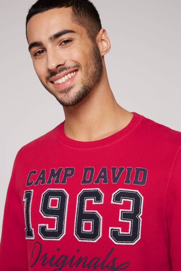 Soccx Sweatshirt mit Artwork im Retro-Style royal red Günstiger Verkauf