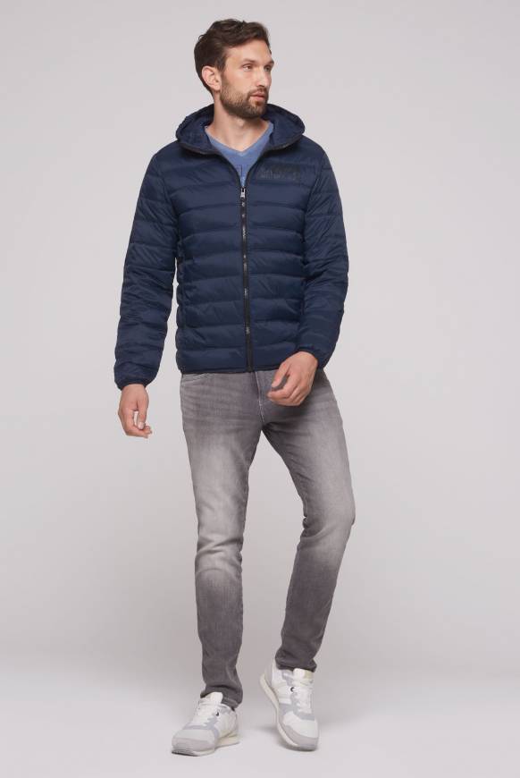 Soccx Leichte Steppjacke mit Kapuze blue navy im Angebot