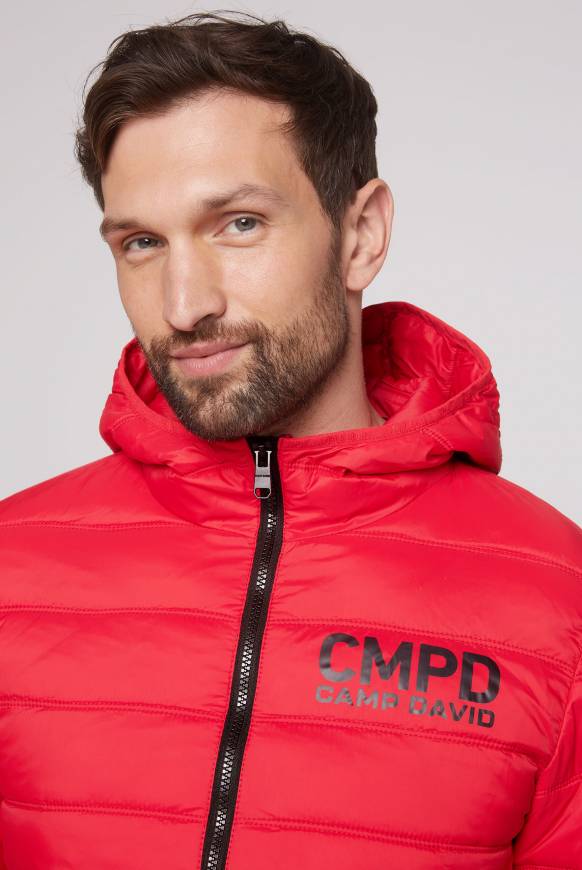 Soccx Leichte Steppjacke mit Kapuze royal red Meist gekauft