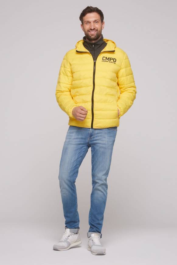 Soccx Leichte Steppjacke mit Kapuze industrial yellow Online
