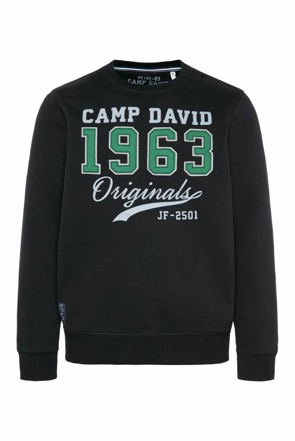 Soccx Sweatshirt mit Artwork im Retro-Style black Auslauf
