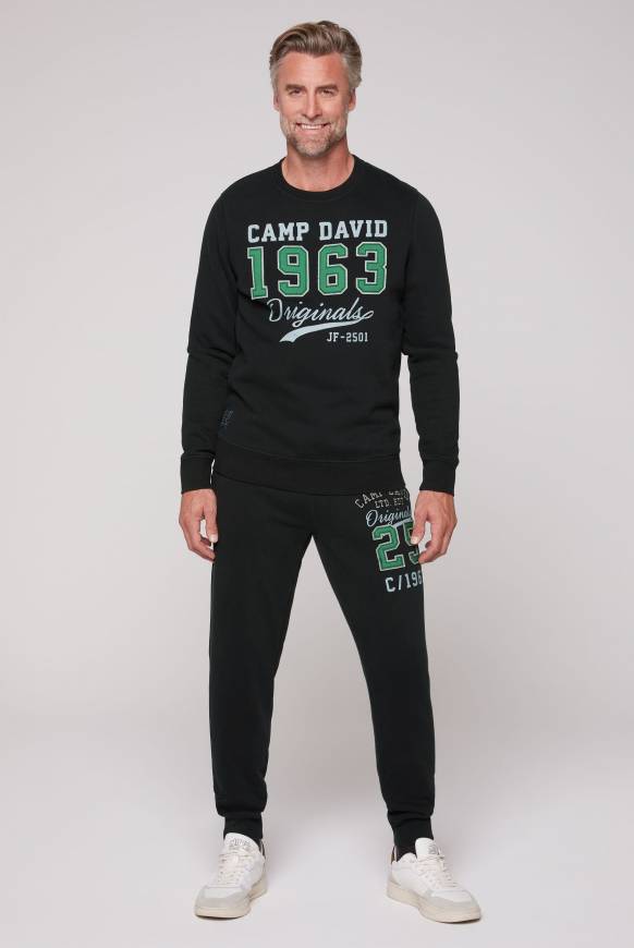 Soccx Sweatshirt mit Artwork im Retro-Style black Auslauf