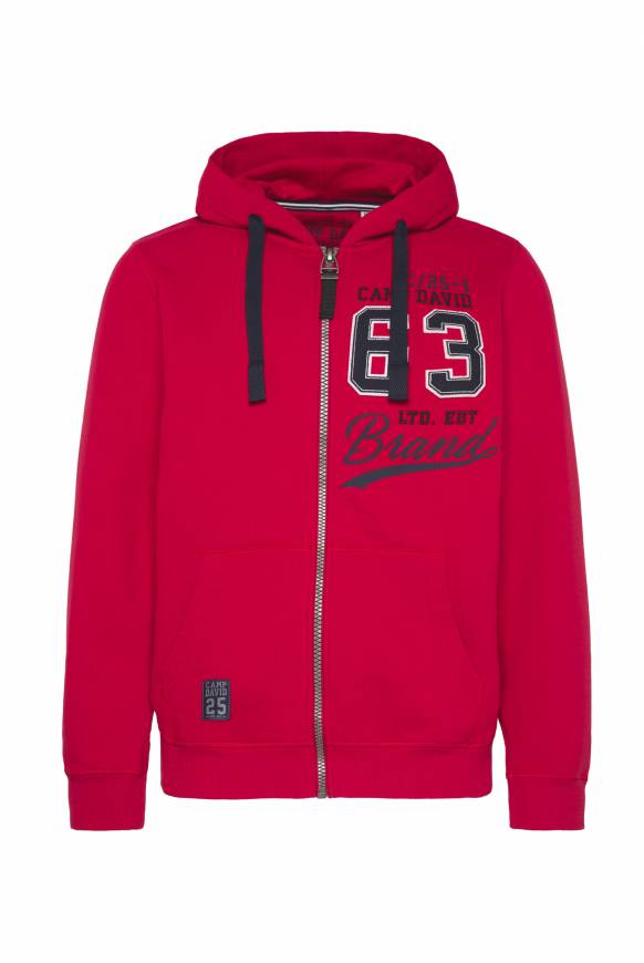 Soccx Kapuzensweatjacke mit Retro-Artwork royal red Outlet