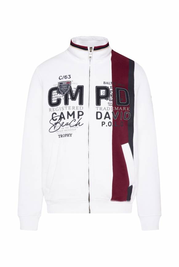 Soccx Sweatjacke mit Color-Blocking und Artworks opticwhite Verkauf