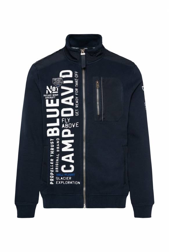 Soccx Sweatjacke mit tonigen Ripstop-Details blue navy Hotsell